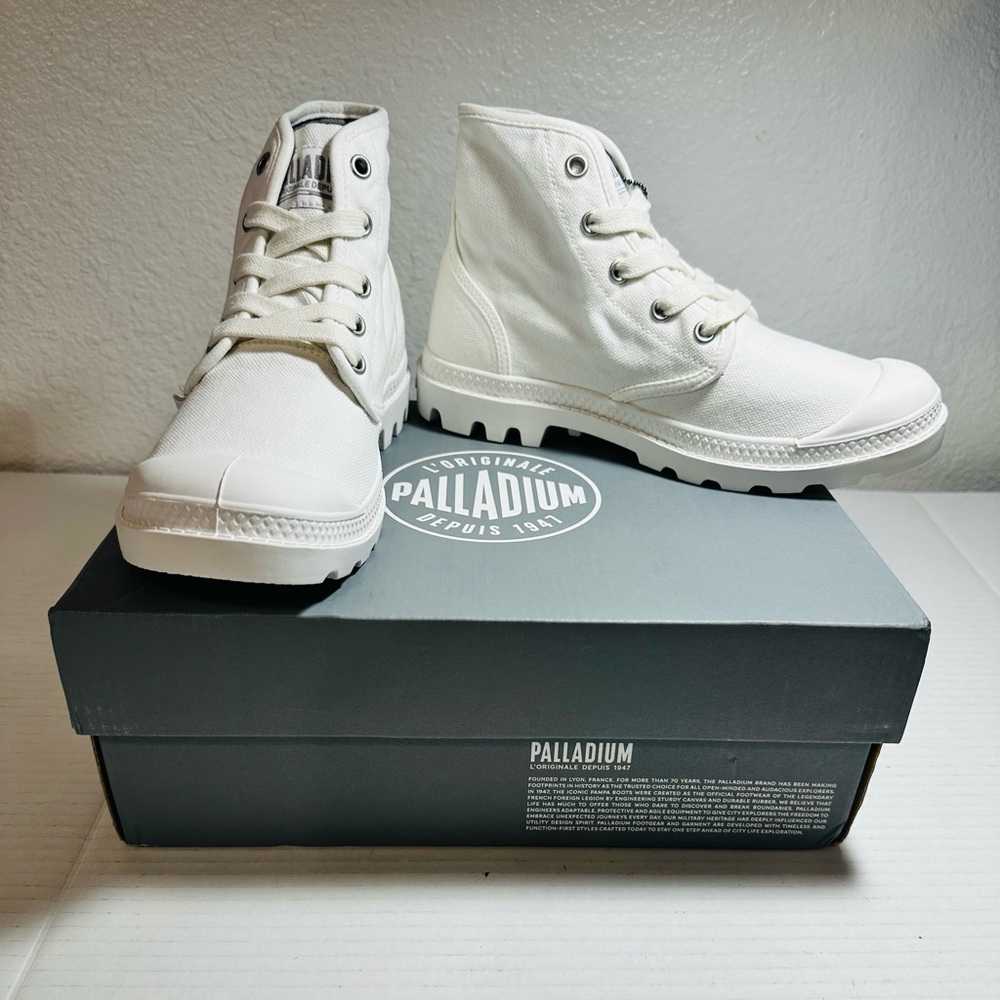 Palladium Boot Pampa Hi Women's‎  Size 6 Original Urban White Indie Medium New
